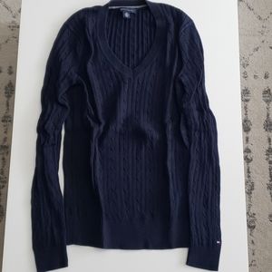 Tommy Hilfiger Cable-knit V-neck Sweater